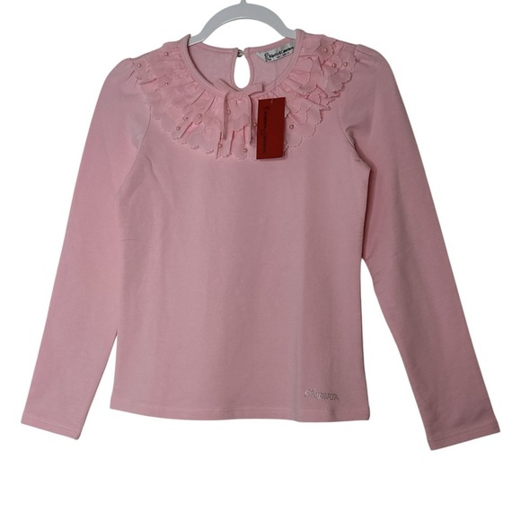 Roberta di Camerino Jackets & Blazers - Roberta di Camerino Top Womens XS Made Italy 150-14 Pink Long Sleeve Stretch New